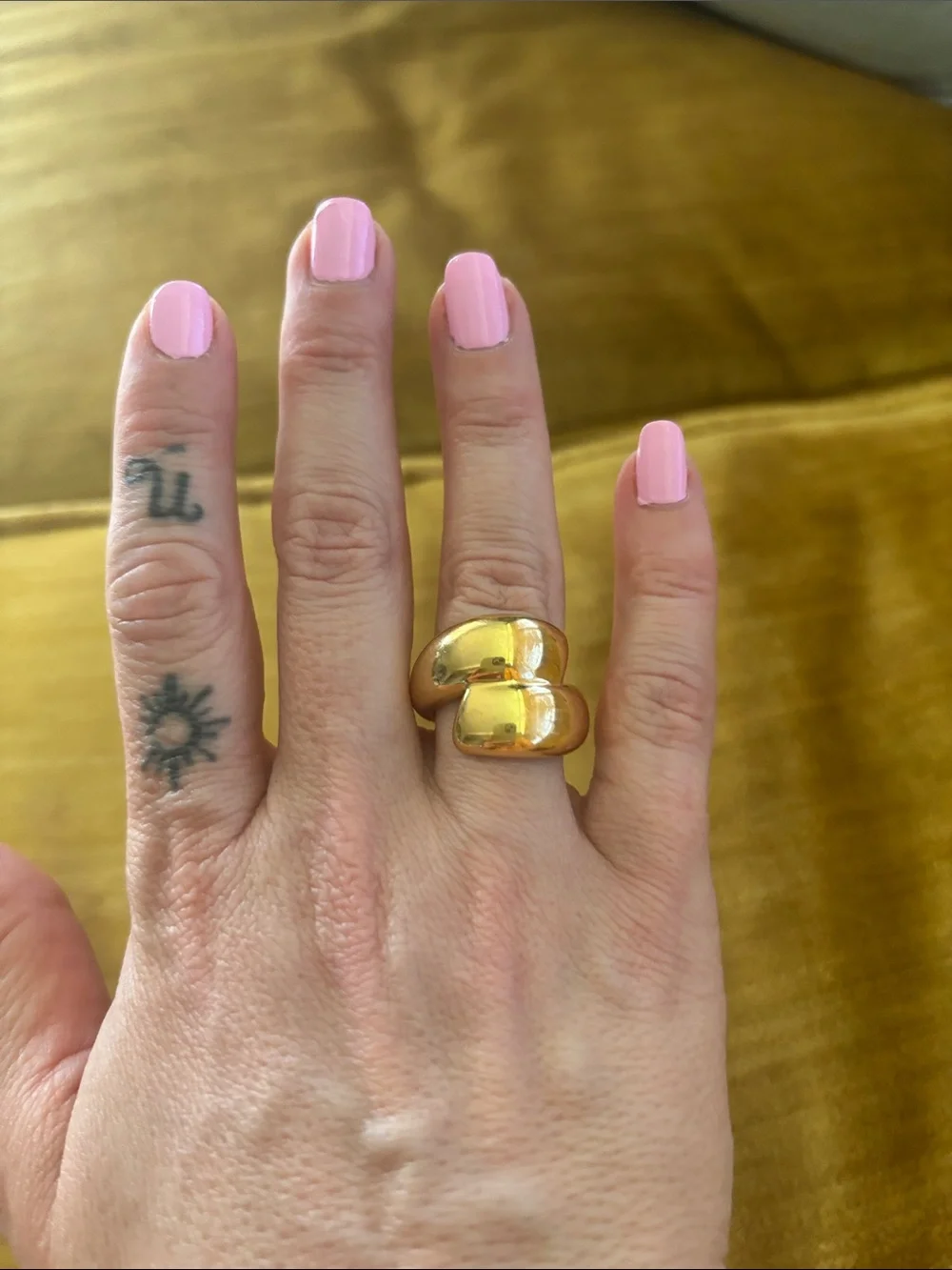 Milor 14K Gold Electroformed Ring Over Resin | Chunky Statement Ring